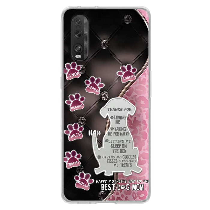 Personalized Memorial Dog Mom Phone Case - Memorial Gift Idea For Dog Lover - Up to 7 Dogs - Thanks For Loving Me - Oppo/Xiaomi/Huawei