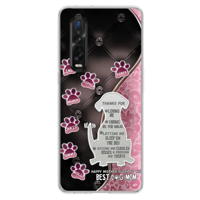 Personalized Memorial Dog Mom Phone Case - Memorial Gift Idea For Dog Lover - Up to 7 Dogs - Thanks For Loving Me - Oppo/Xiaomi/Huawei