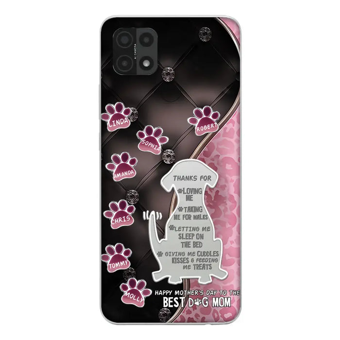 Personalized Memorial Dog Mom Phone Case - Memorial Gift Idea For Dog Lover - Up to 7 Dogs - Thanks For Loving Me - Oppo/Xiaomi/Huawei