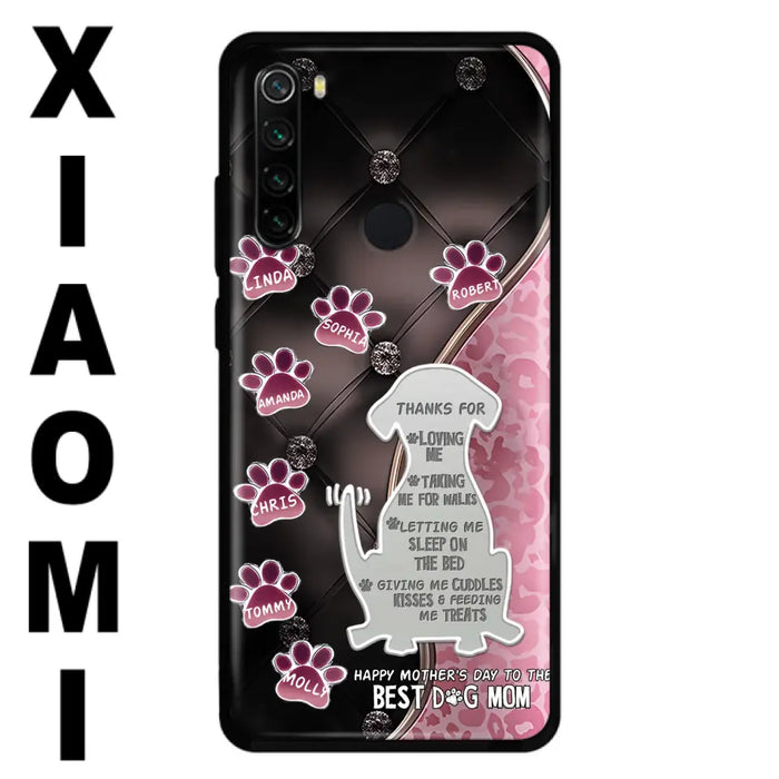 Personalized Memorial Dog Mom Phone Case - Memorial Gift Idea For Dog Lover - Up to 7 Dogs - Thanks For Loving Me - Oppo/Xiaomi/Huawei