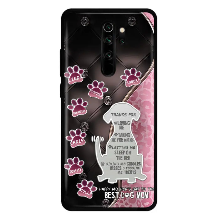 Personalized Memorial Dog Mom Phone Case - Memorial Gift Idea For Dog Lover - Up to 7 Dogs - Thanks For Loving Me - Oppo/Xiaomi/Huawei