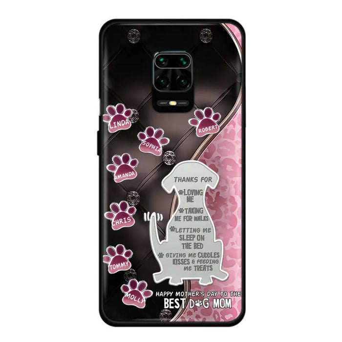 Personalized Memorial Dog Mom Phone Case - Memorial Gift Idea For Dog Lover - Up to 7 Dogs - Thanks For Loving Me - Oppo/Xiaomi/Huawei