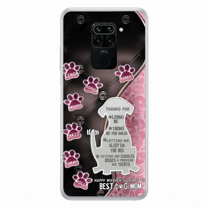 Personalized Memorial Dog Mom Phone Case - Memorial Gift Idea For Dog Lover - Up to 7 Dogs - Thanks For Loving Me - Oppo/Xiaomi/Huawei