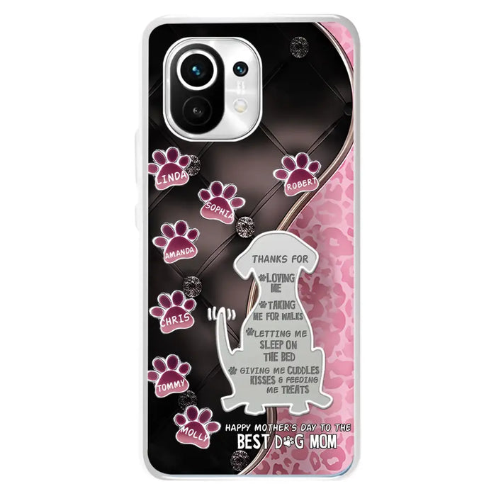 Personalized Memorial Dog Mom Phone Case - Memorial Gift Idea For Dog Lover - Up to 7 Dogs - Thanks For Loving Me - Oppo/Xiaomi/Huawei
