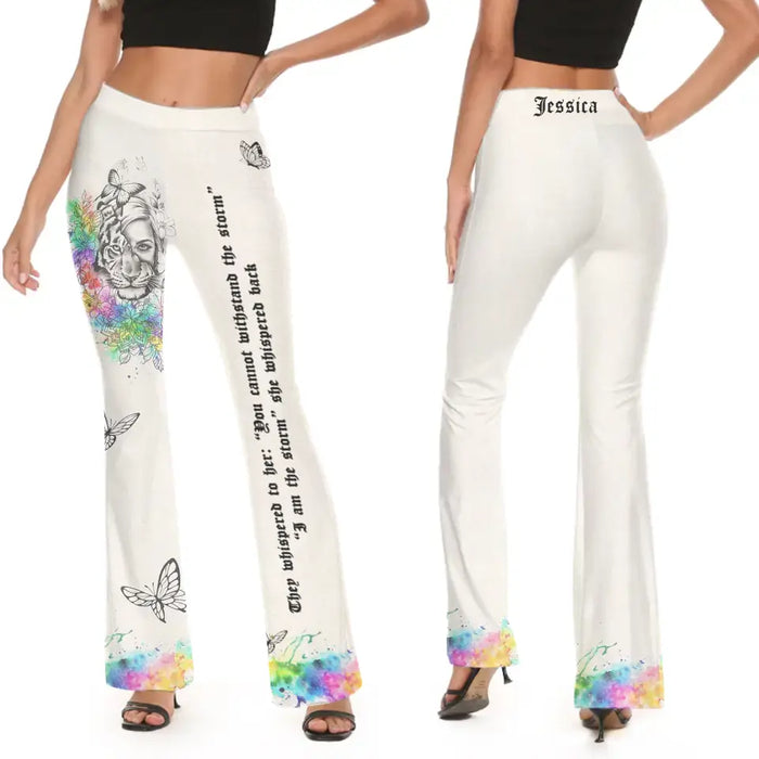 Personalized Storm Girl All-Over Print Women's Skinny Flare Pants - Mother's Day/Birthday Gifts - I Am The Storm