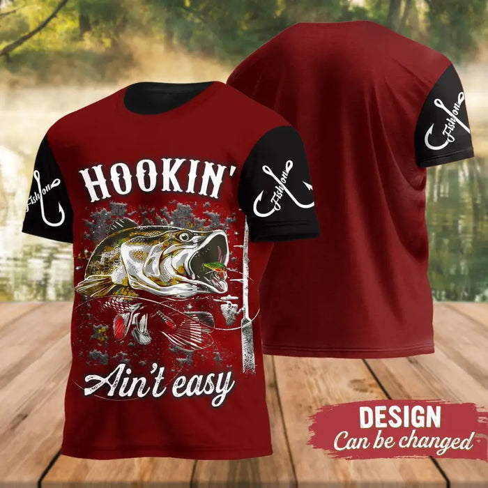 Personalized Fishing AOP T-Shirt - Funny Gift Idea For Fishing Lovers/Father's Day - I Love  A Good Pole Dance