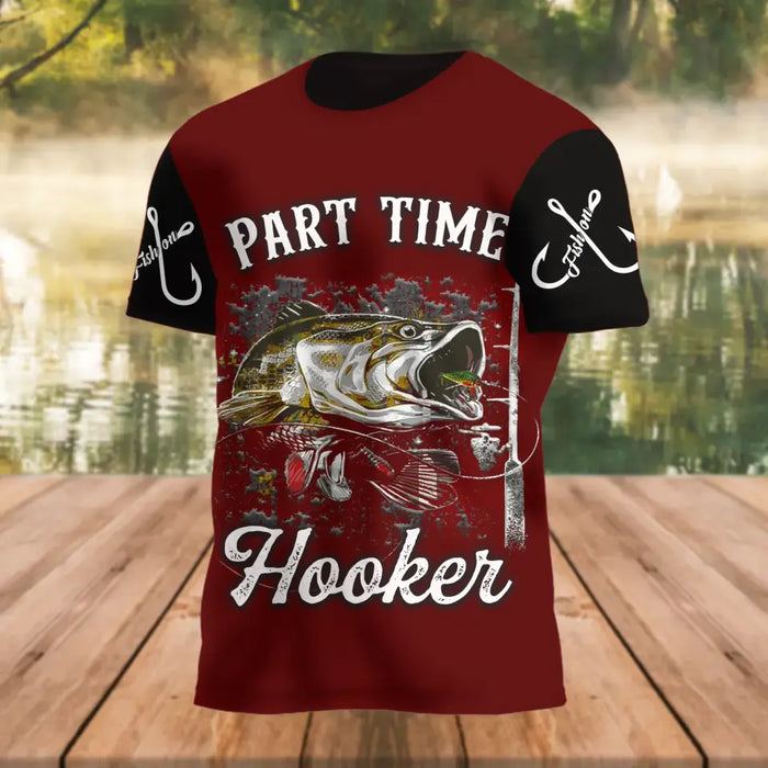 Personalized Fishing AOP T-Shirt - Funny Gift Idea For Fishing Lovers/Father's Day - I Love  A Good Pole Dance