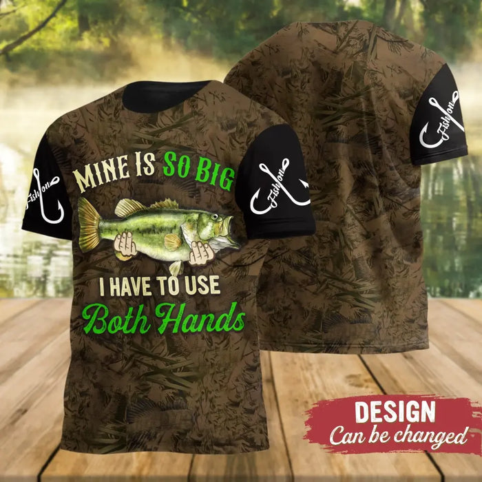 Personalized Fishing Hookin' AOP T-Shirt - Funny Gift Idea For Fishing Lovers/Father's Day - Gift To Husband/Boyfriend - I Like It When She Bends Over
