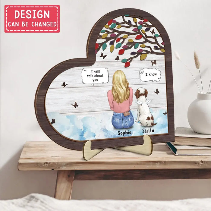Personalized Memorial Pet 2 Layered Wooden Art - Up to 6 Dogs/Cats/Rabbits - Memorial Gift Idea for Dog/Cat Owners/Mother's Day/Father's Day