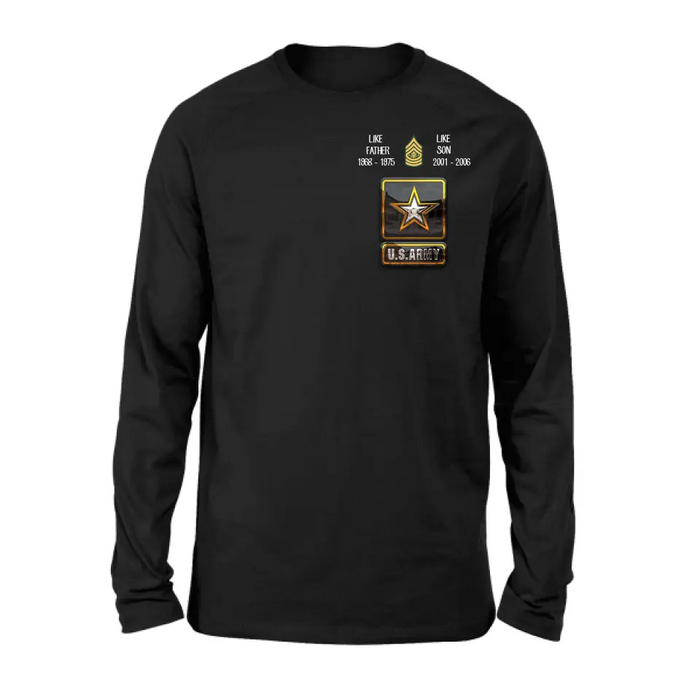 Personalized Veteran Shirt/Hoodie - Father's Day Gift Idea For Dad - Like Father Like Son