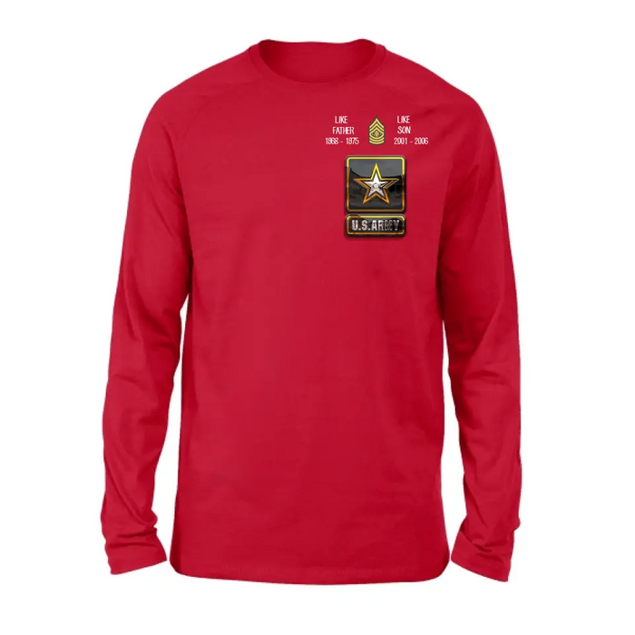 Personalized Veteran Shirt/Hoodie - Father's Day Gift Idea For Dad - Like Father Like Son