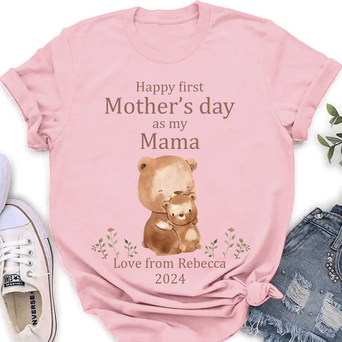 Personalized Happy First Mother's Day Shirt/Baby Onesie - Gift Idea For Mom/Grandma/Baby/Mother's Day