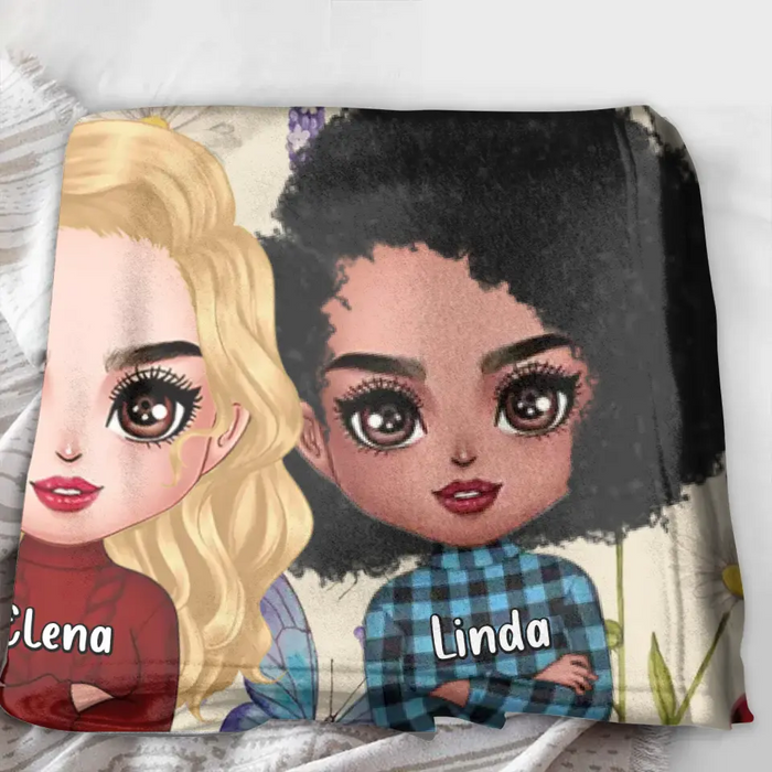 Personalized Mother And Daughter Quilt/Fleece Throw Blanket/Pillow Cover - Mother's Day Gift Idea - Mother And Daughter From The Start, Best Friends Forever From The Heart