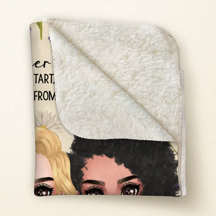Personalized Mother And Daughter Quilt/Fleece Throw Blanket/Pillow Cover - Mother's Day Gift Idea - Mother And Daughter From The Start, Best Friends Forever From The Heart