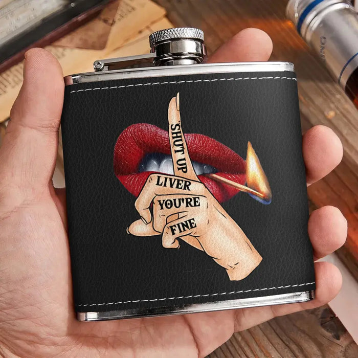 Personalized Leather Flask - Gift Idea for Friends/Besties