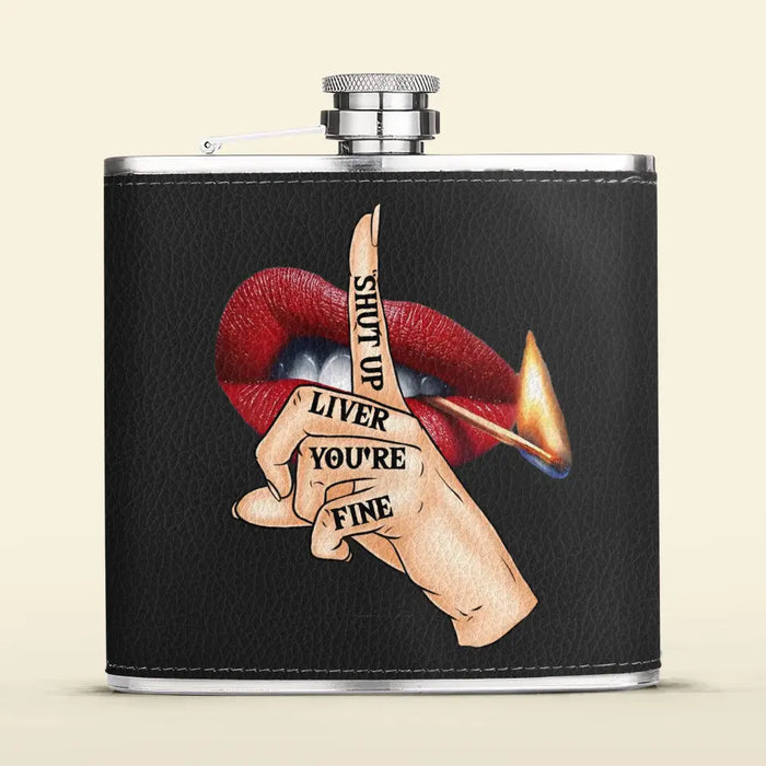 Personalized Leather Flask - Gift Idea for Friends/Besties