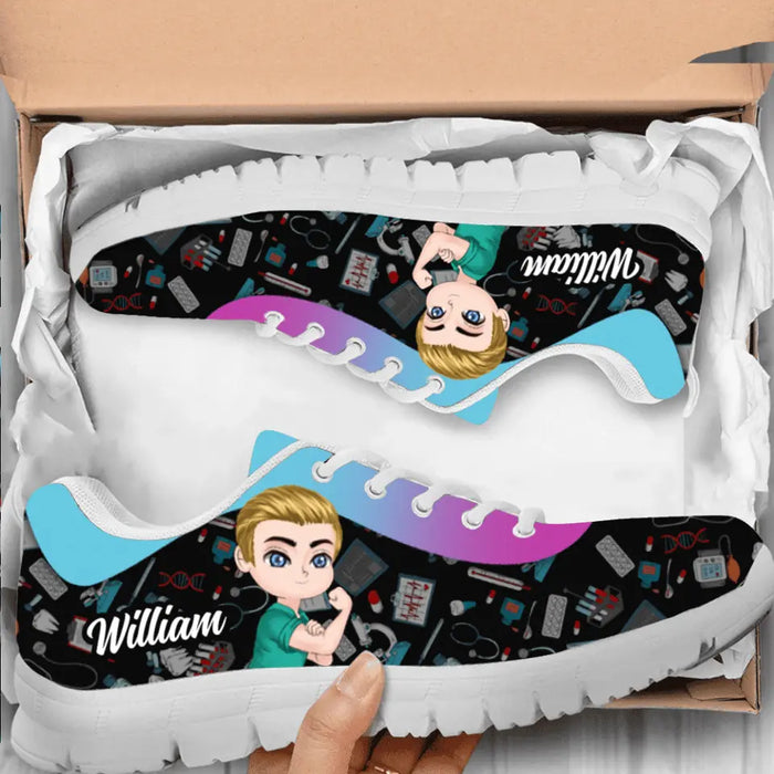 Personalized Male Nurse Sneakers - Gift Idea For Nurse/Birthday Gift