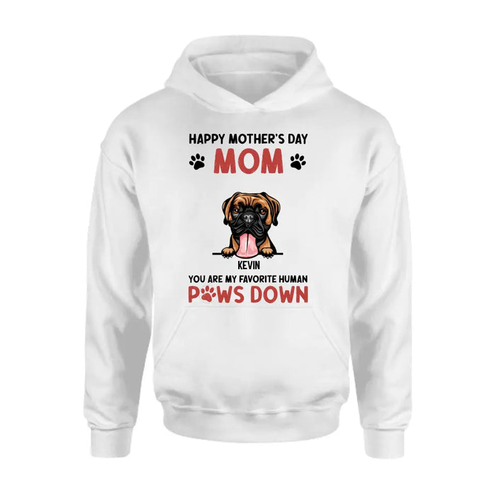 Personalized Dog Mom Shirt/Hoodie - Up to 5 Dogs - Mother's Day Gift Idea for Dog Lovers - Happy Mother's Day