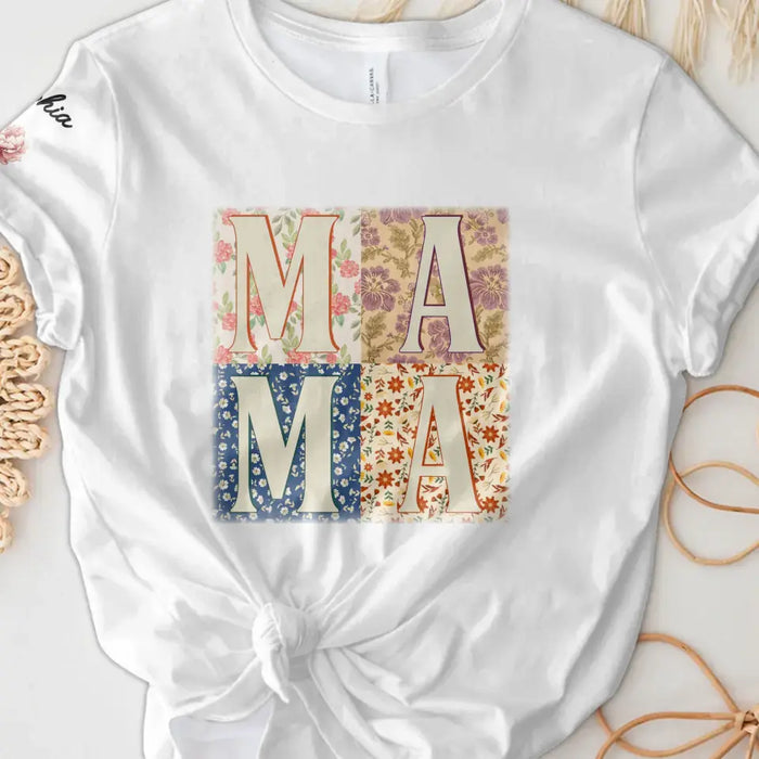 Personalized Retro Boho Grandma T-Shirt- Up to 8 Kids - Mother's Day Gift Idea For Grandma/Mom