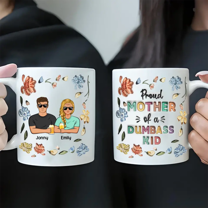 Personalized Mother Coffee Mug -  Mom With Up to 3 Children - Mother's Day Gift Idea - Proud Mother Of A Few Kids