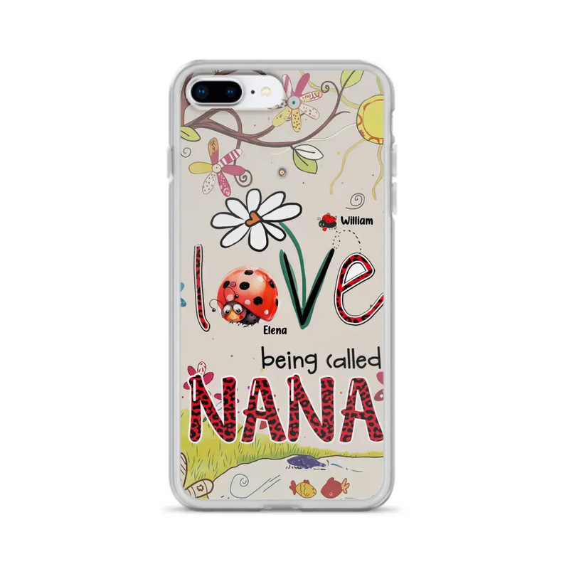Custom Personalized Grandma/ Mom Phone Case - Gift Idea For Grandma - Upto 7 Kids - Love Being Called Gigi - Cases For iPhone/ Samsung