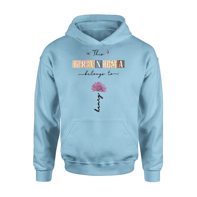 Personalized Grandma Shirt/Hoodie - Up to 12 Kids - Mother's Day Gift Idea for Grandma - This Grandma Belongs To