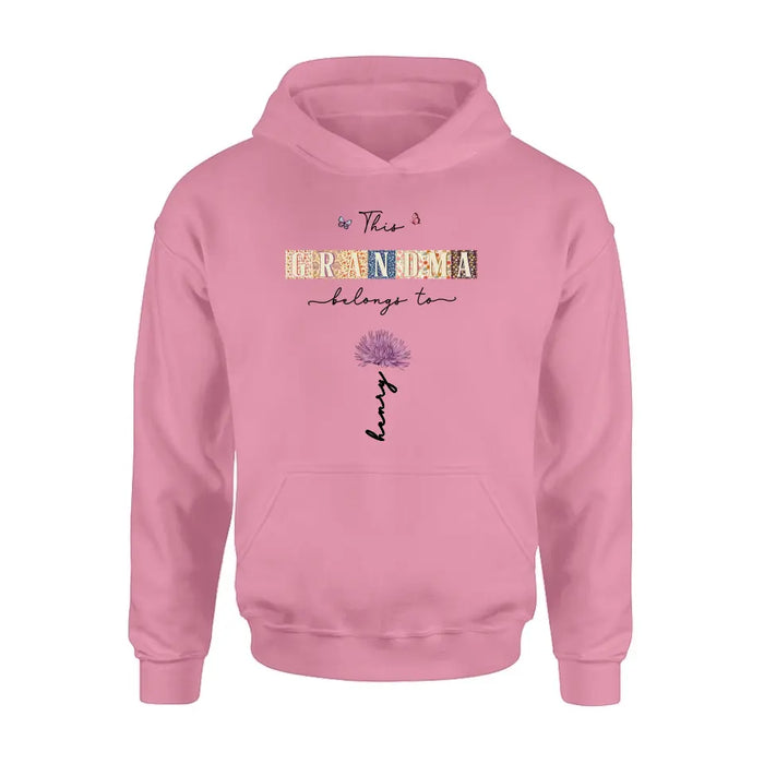 Personalized Grandma Shirt/Hoodie - Up to 12 Kids - Mother's Day Gift Idea for Grandma - This Grandma Belongs To