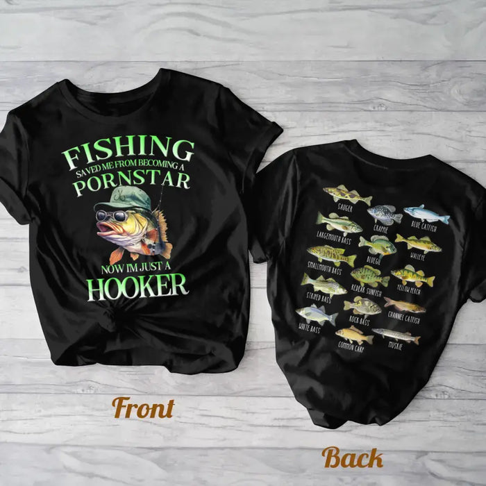 Personalized Fishing AOP T-shirt - Father's Day Gift Idea for Fishing - Fishing Saved Me