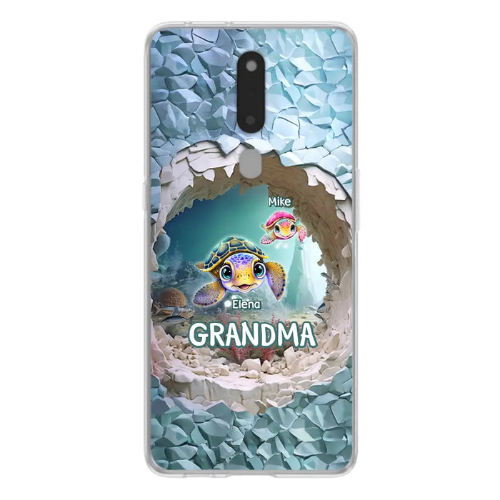 Personalized Turtle Phone Case - Up to 10 Kids - Mother's Day Gift Idea For Grandma - Case for Xiaomi/Huawei/Oppo