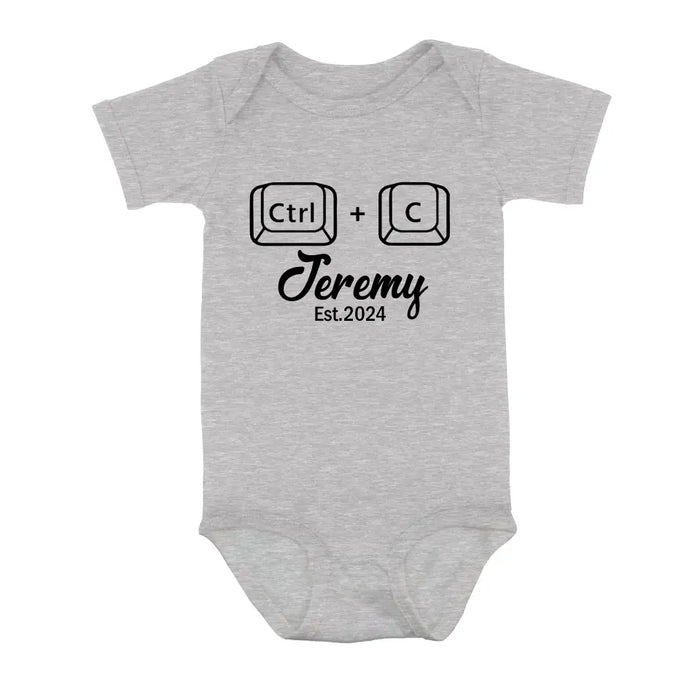 Personalized Father Baby Onesie/T-Shirt - Father's Day Gift Idea for Baby & Daddy