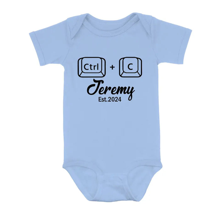 Personalized Father Baby Onesie/T-Shirt - Father's Day Gift Idea for Baby & Daddy