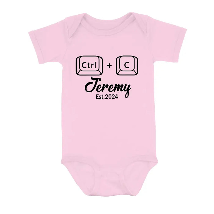 Personalized Father Baby Onesie/T-Shirt - Father's Day Gift Idea for Baby & Daddy