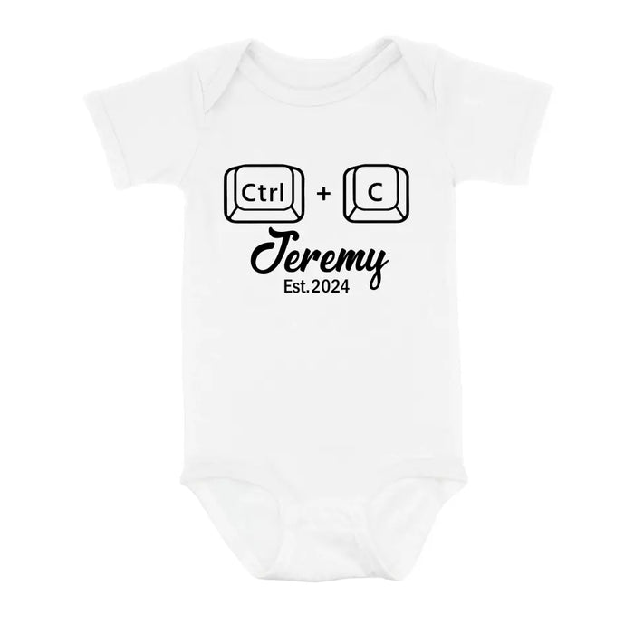 Personalized Father Baby Onesie/T-Shirt - Father's Day Gift Idea for Baby & Daddy