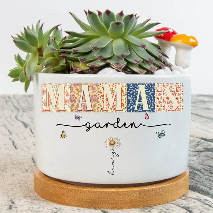 Personalized Flower Plant Pot - Up to 12 Kids - Mother's Day Gift Idea for Mom/Grandma