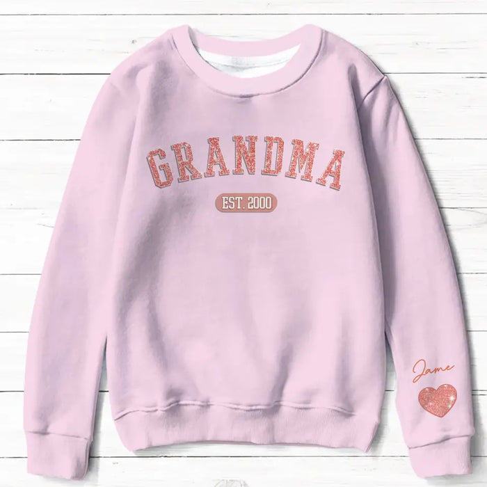 Personalized Grandma/Mom AOP Sweater - Up to 10 Grandkids - Mother's Day Gift Idea For Grandma/Mother
