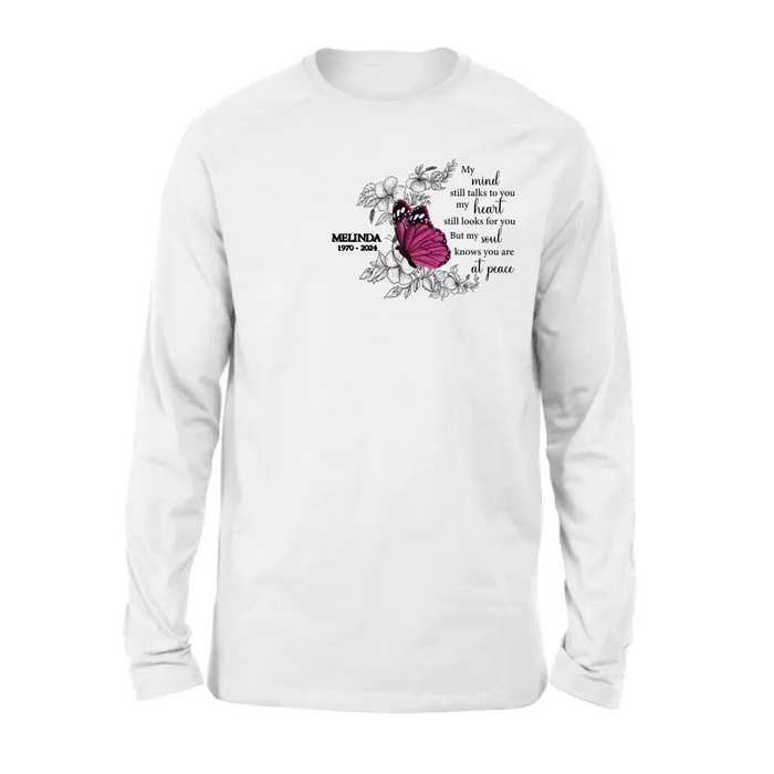 Personalized Butterfly Memorial T-shirt - Bereavement Gift For Loss of Family Members