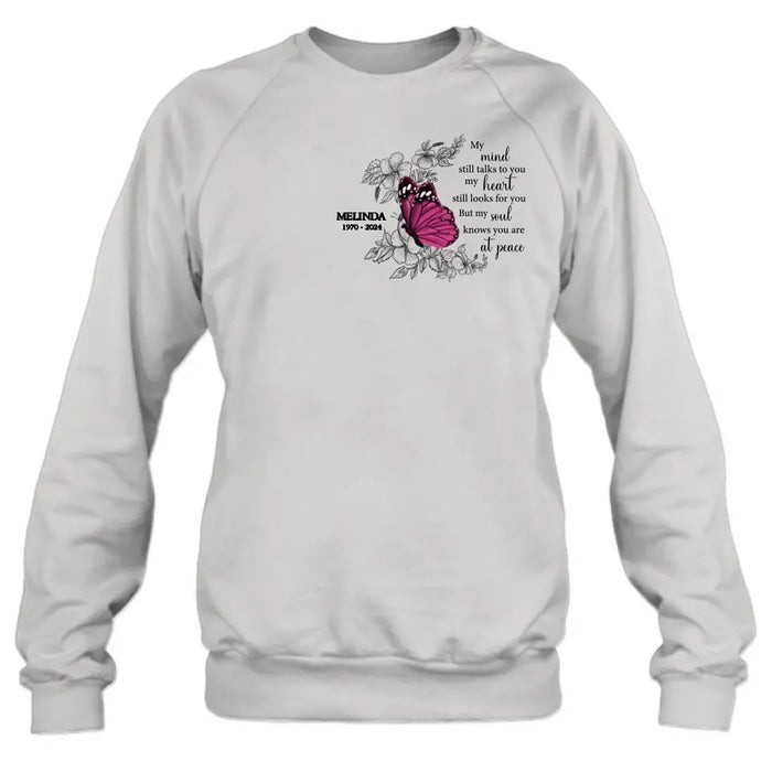 Personalized Butterfly Memorial T-shirt - Bereavement Gift For Loss of Family Members