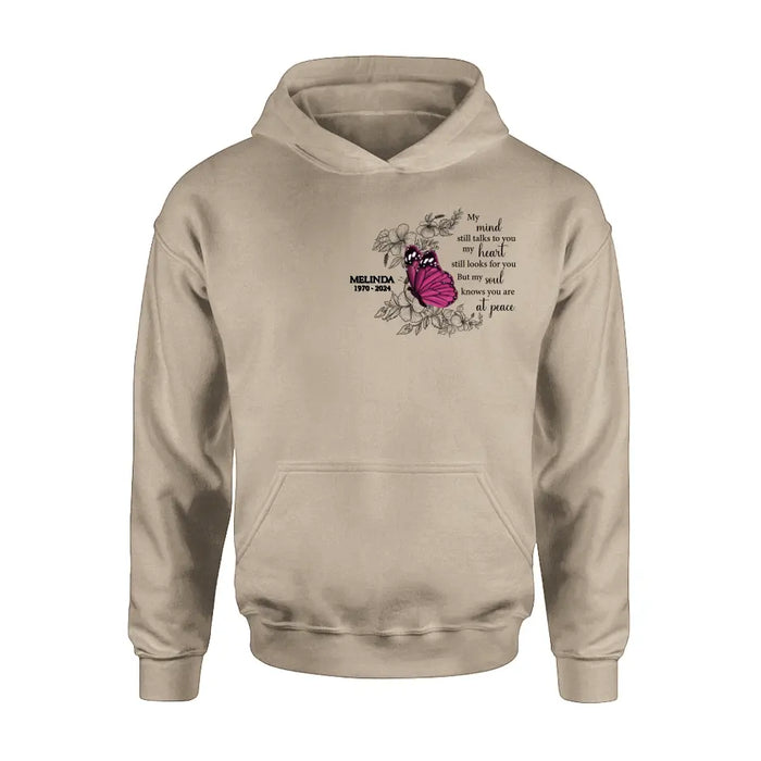 Personalized Butterfly Memorial T-shirt - Bereavement Gift For Loss of Family Members