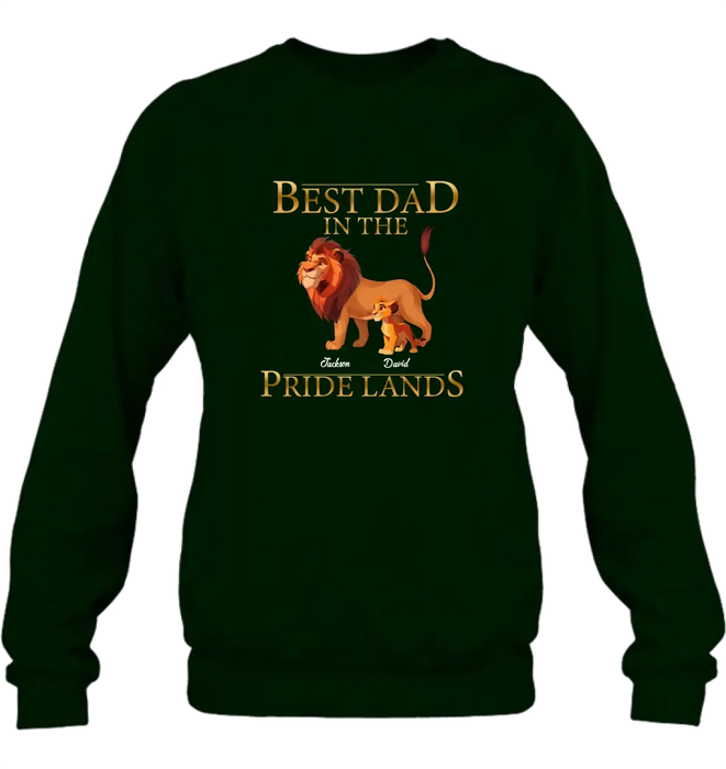 Personalized Lion Shirt/Hoodie - Up to 7 Children - Father's Day Gift Idea - Best Dad In The Pride Lands