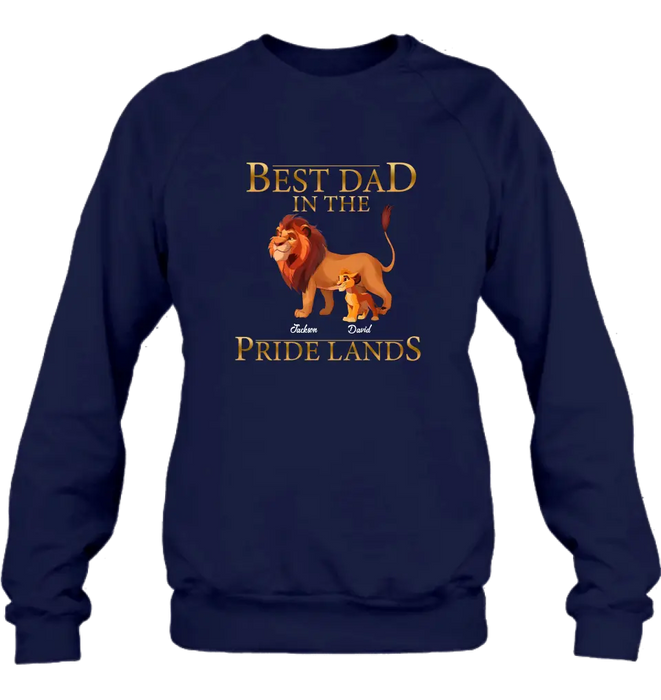 Personalized Lion Shirt/Hoodie - Up to 7 Children - Father's Day Gift Idea - Best Dad In The Pride Lands