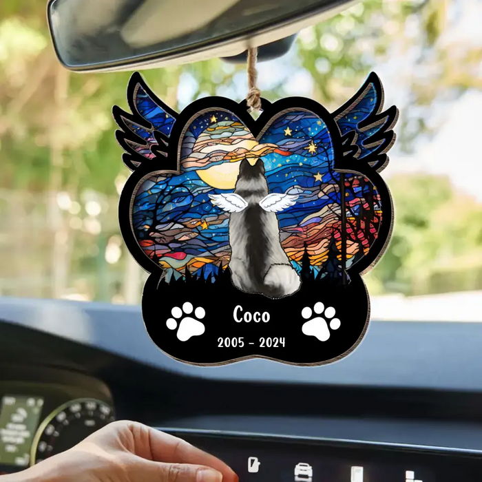 Personalized Dog Suncatcher Ornament - Up to 3 Dogs - Father's Day/Mother's Day Gift Idea for Dog Lovers