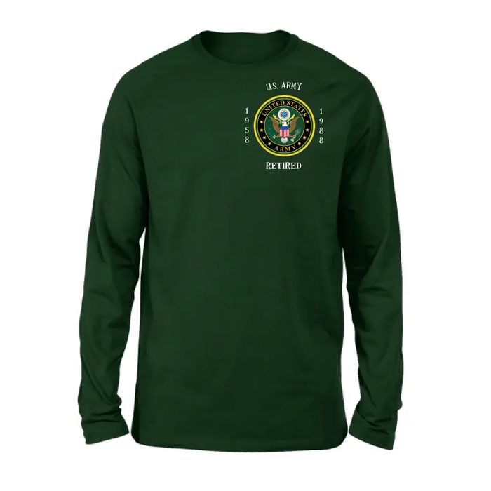 Personalized Retired Veteran Shirt/Hoodie - Father's Day Gift Idea for Veteran