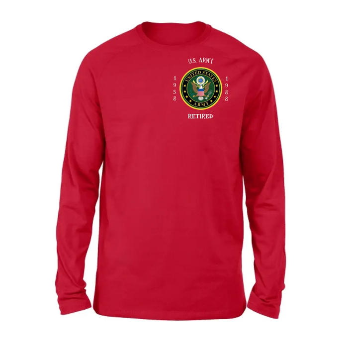 Personalized Retired Veteran Shirt/Hoodie - Father's Day Gift Idea for Veteran