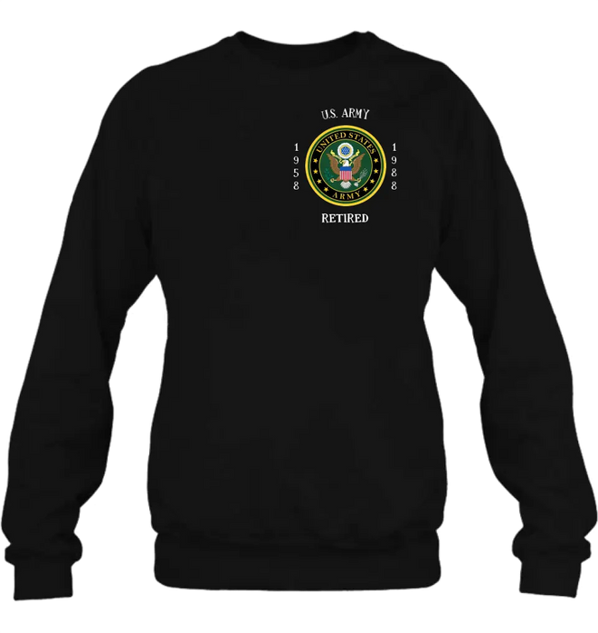 Personalized Retired Veteran Shirt/Hoodie - Father's Day Gift Idea for Veteran