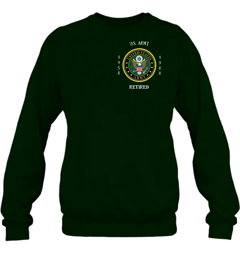 Personalized Retired Veteran Shirt/Hoodie - Father's Day Gift Idea for Veteran