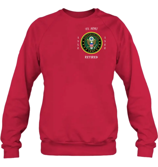 Personalized Retired Veteran Shirt/Hoodie - Father's Day Gift Idea for Veteran