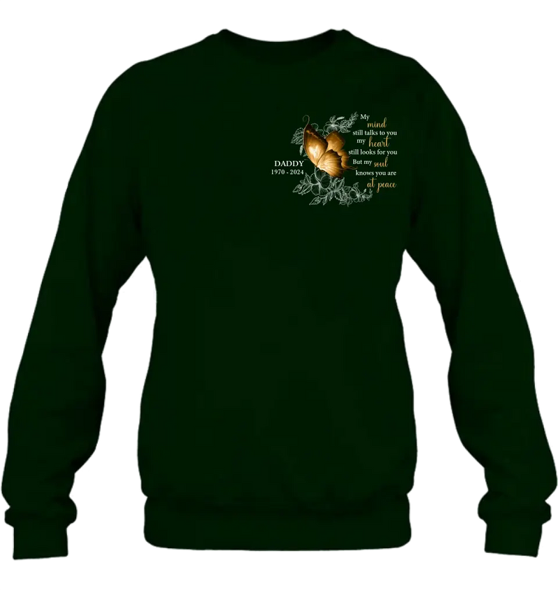 Personalized Memorial Shirt/Hoodie - Memorial Gift Idea for Mother's Day/Father's Day - My Mind Still Talks To You