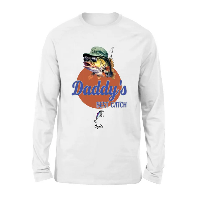 Personalized Fishing Shirt/Hoodie - Up to 6 Fishing Lures - Father's Day Gift Idea for Fishing Lovers - Daddy's Best Catch