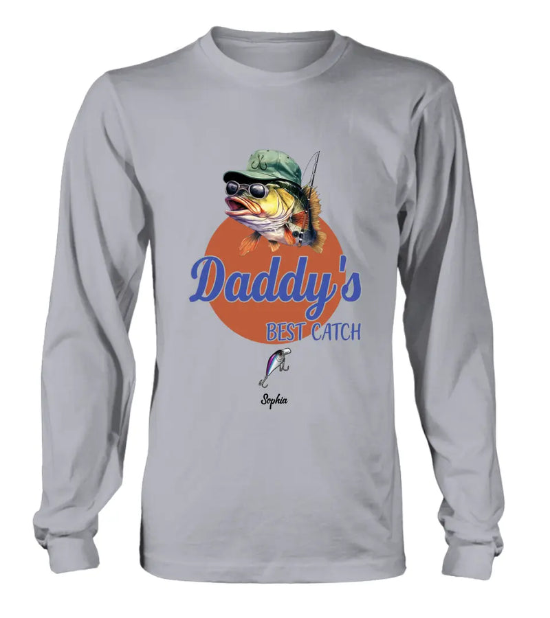 Personalized Fishing Shirt/Hoodie - Up to 6 Fishing Lures - Father's Day Gift Idea for Fishing Lovers - Daddy's Best Catch