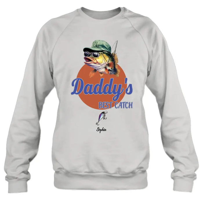 Personalized Fishing Shirt/Hoodie - Up to 6 Fishing Lures - Father's Day Gift Idea for Fishing Lovers - Daddy's Best Catch